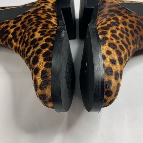 REBECCA MINKOFF Sabeen Too Brown Cow Hair Chelsea Slip On Boots - Picture 8 of 12